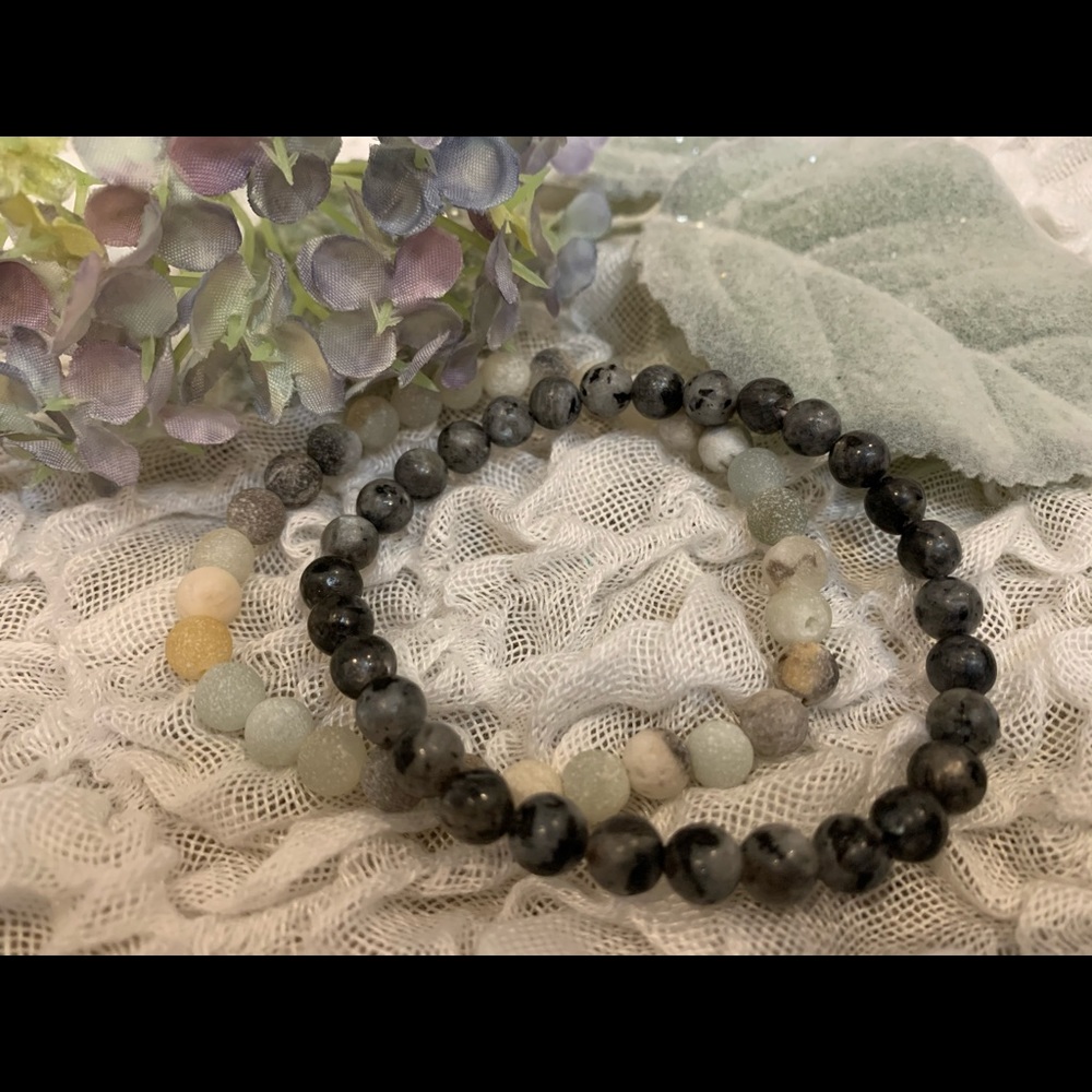 Gemstone Set Stretchy Layering Bracelets Gift Idea